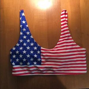 American flag bikini top